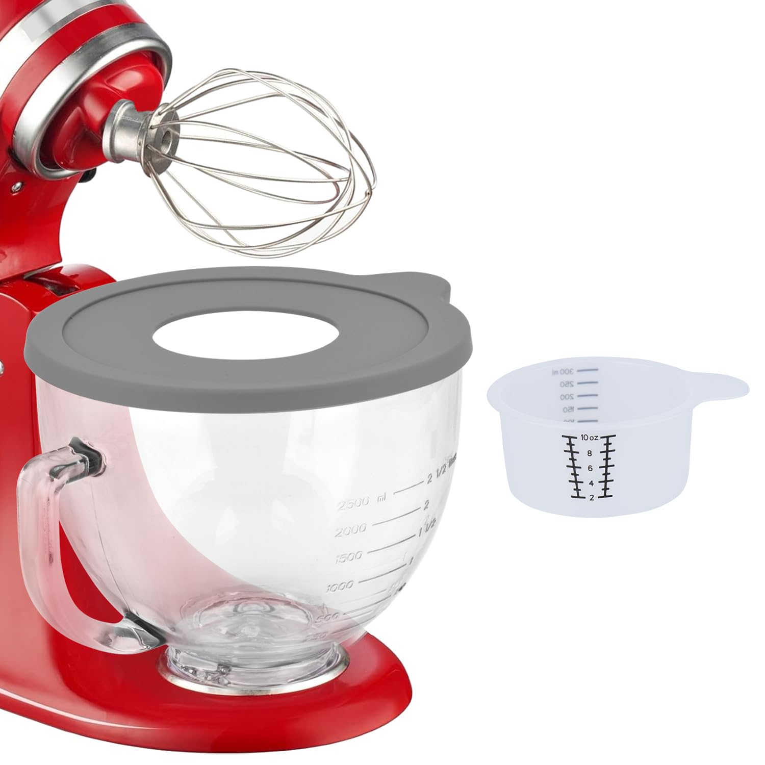 Amazon | Kltchonald チルトヘッドスタンドミキサーガラスボウル、5